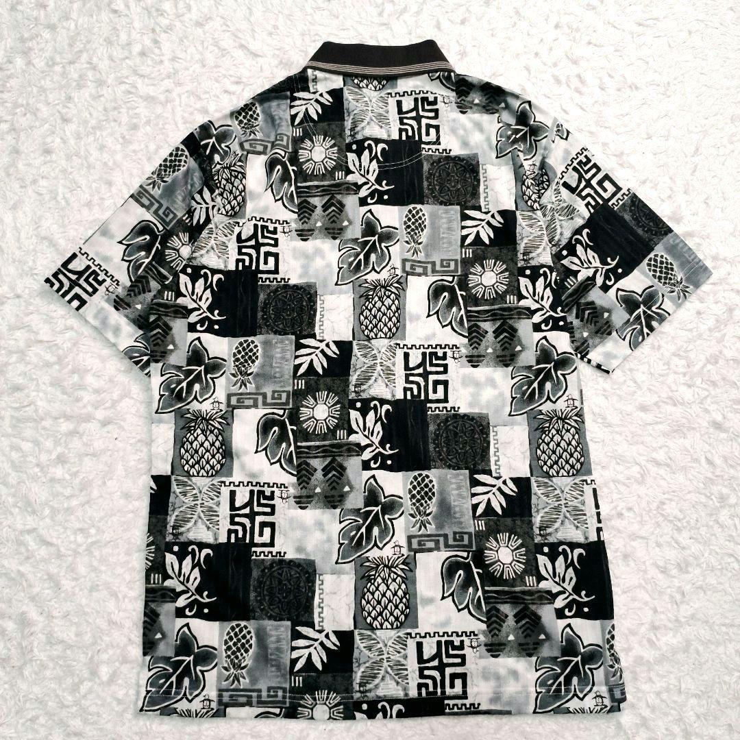 Munsingwear 総柄 ポロシャツ アロハ ボタニカル柄 日本製 L