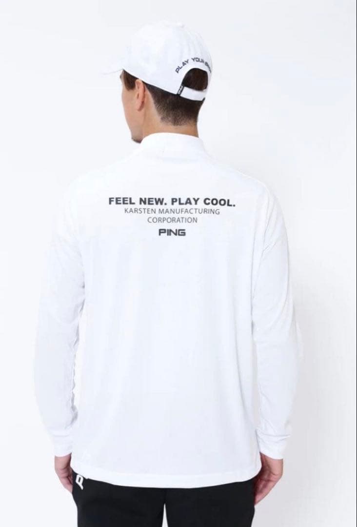 【新品】PING／ハイネック／モックネック／長袖／Ｍサイズ