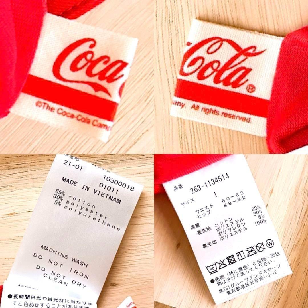 稀少【ジャックバニー×コカコーラ】限定コラボ ビッグ ロゴ スカート 赤×白