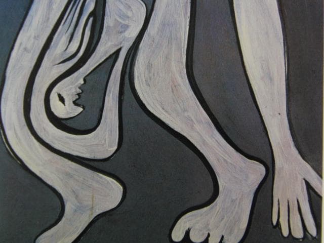 ピカソ(PICASSO)【アクロバットの女】、高級画集画、状態良好