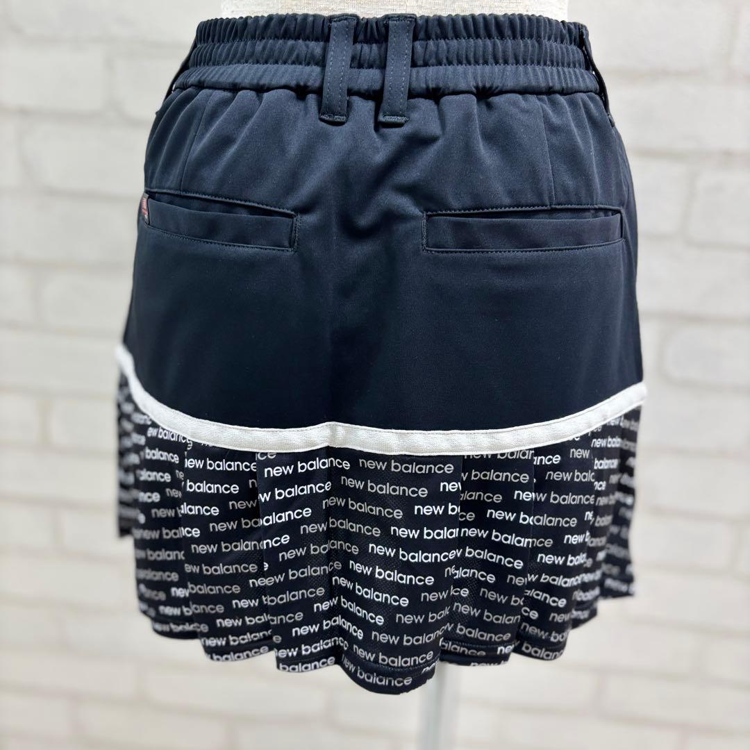 ★美品★ new balance ゴルフウェア スカート 黒 フリル付き