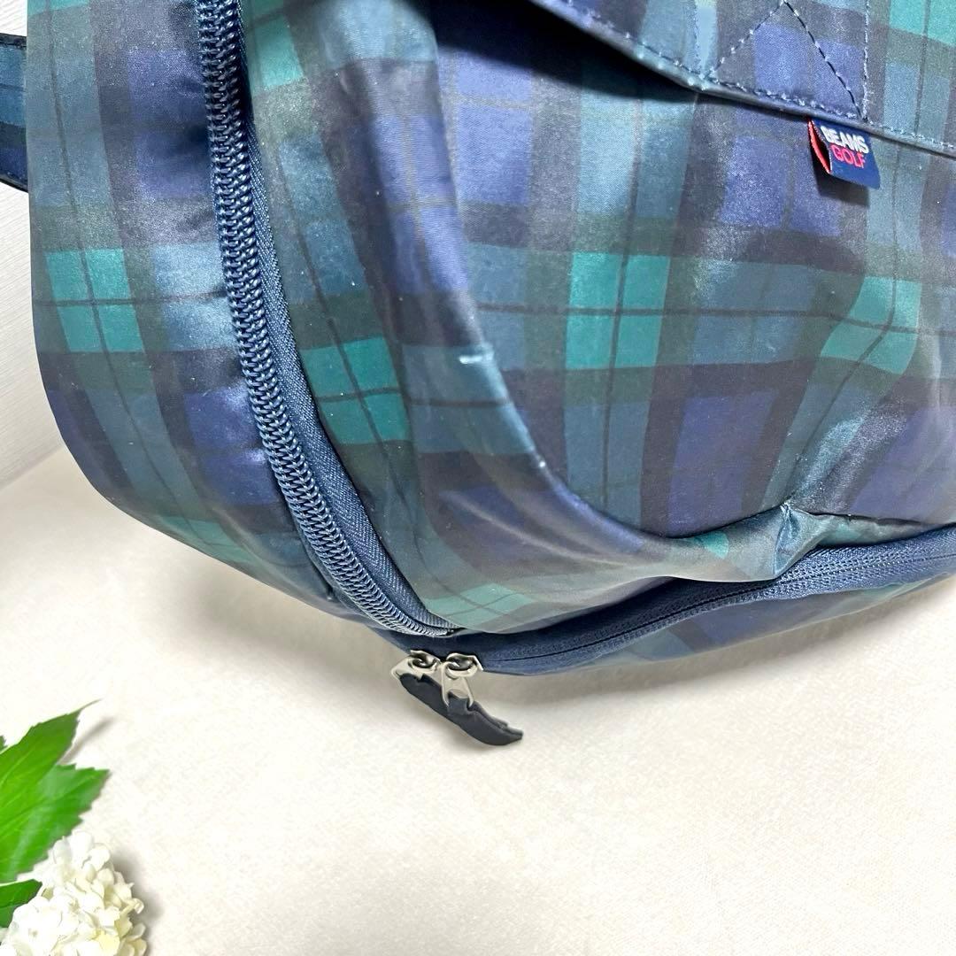 【美品】BEAMS GOLF シューズケース一体型ボストン ブラックウォッチ柄