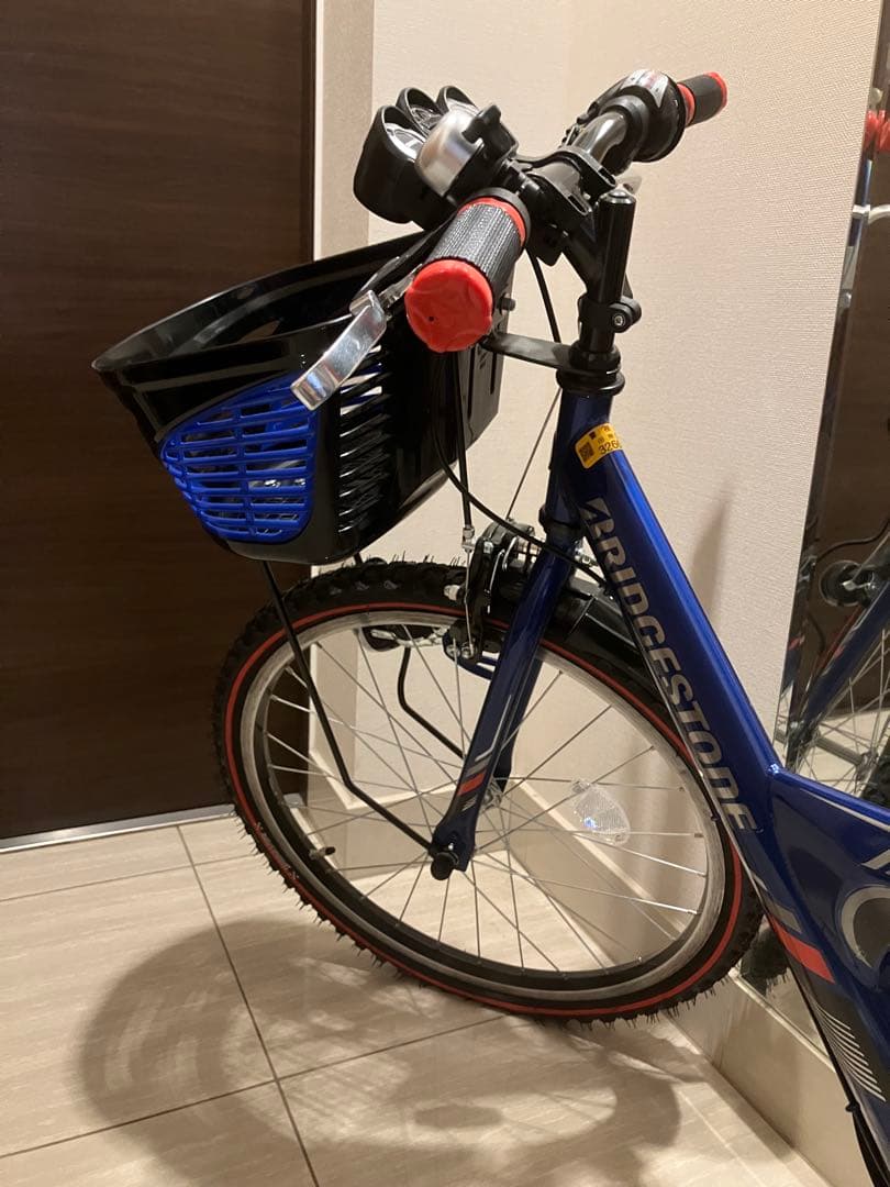 ジュニア 自転車 ブリヂストン EX26 ブルー&ブラック 22インチ 良品