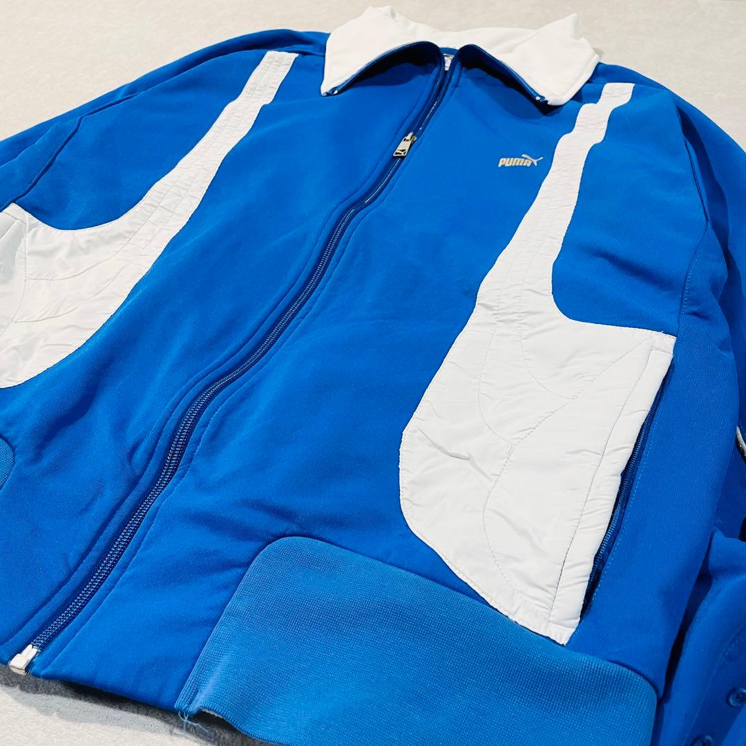 【激レア!XXL】PUMA トラックジャケット ブルー 左右フォームストリップ