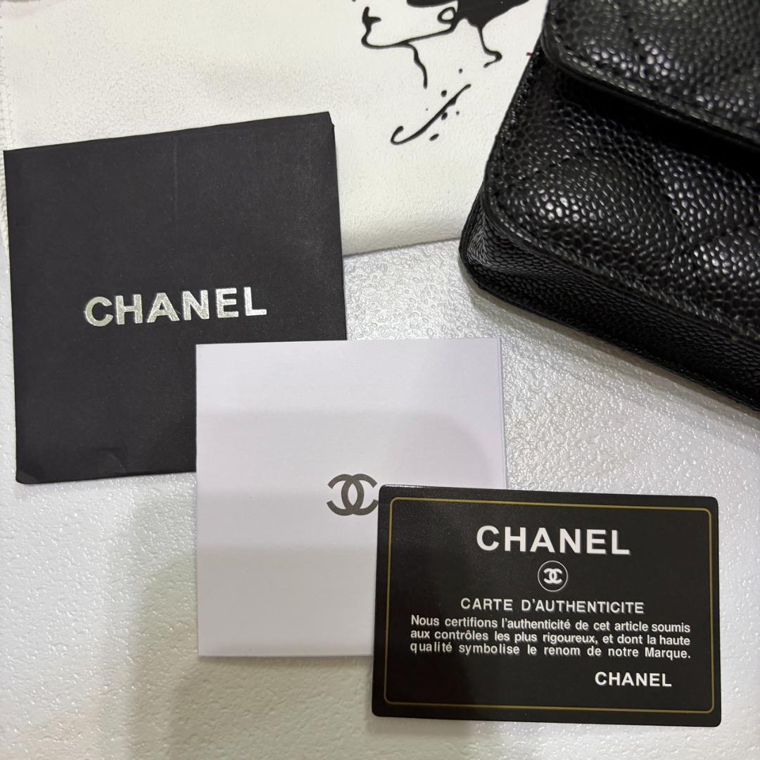 CHANEL 　シャネル　ノベルティ ショルダー バック 　ゴールド　ブラック