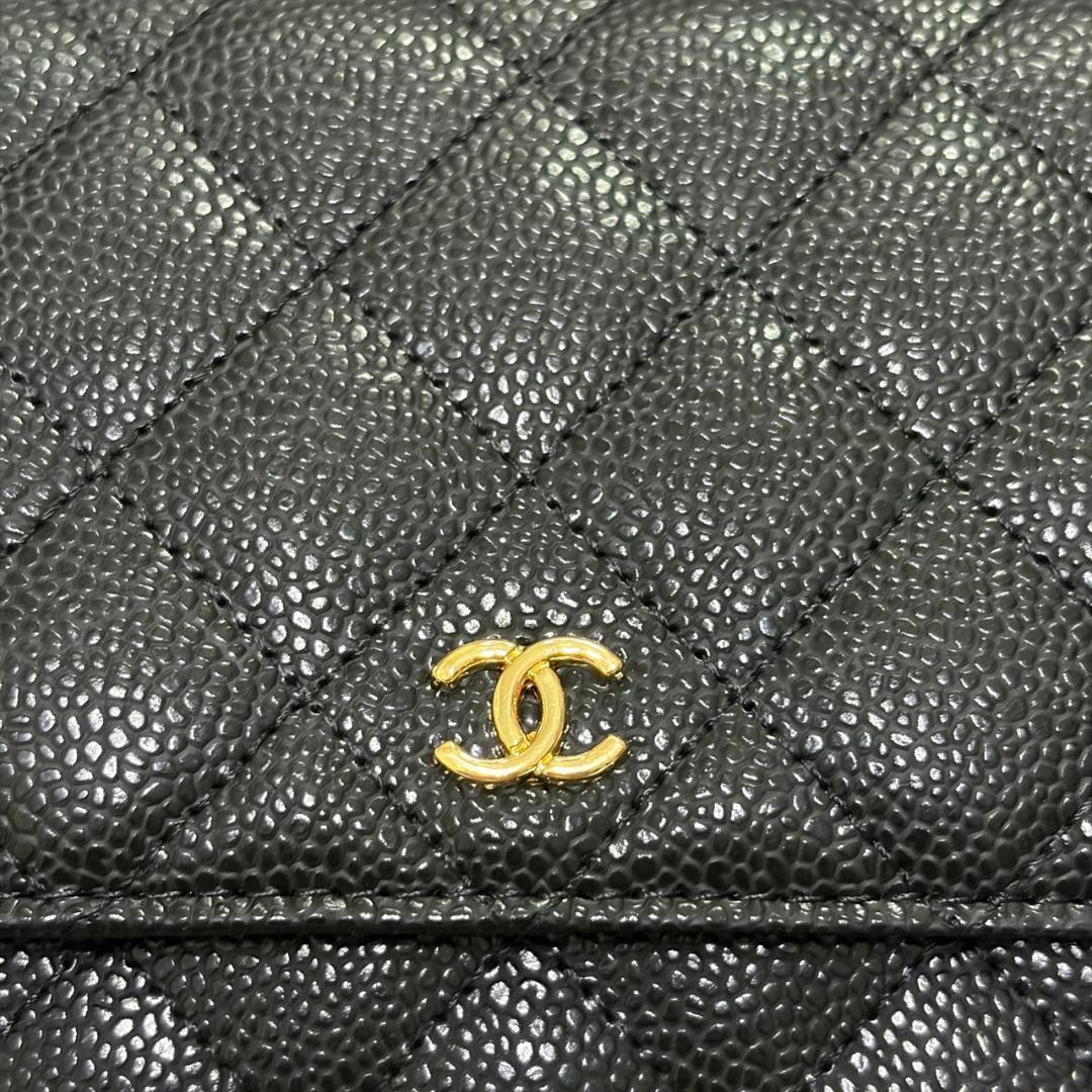 CHANEL 　シャネル　ノベルティ ショルダー バック 　ゴールド　ブラック