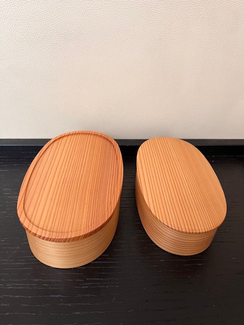 栗久の曲げわっぱのお弁当箱 小判入子レディース