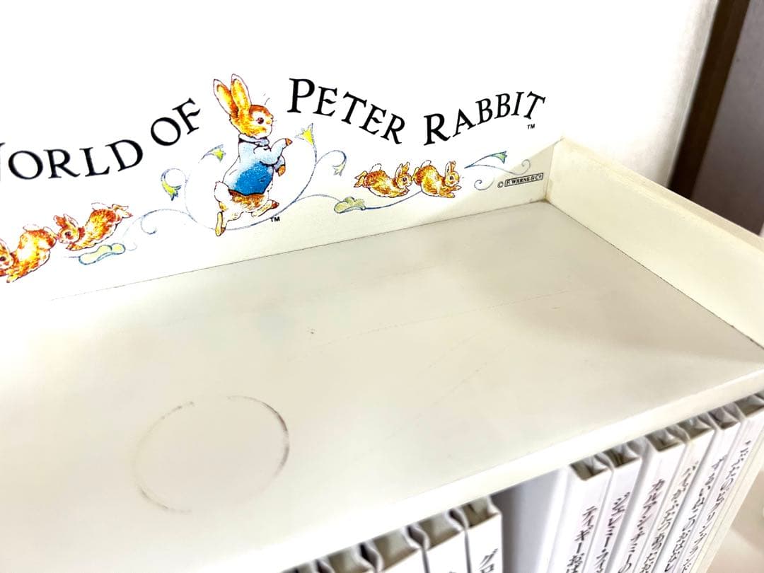 【イギリス購入品】ピーターラビット 絵本　フレデリック・ウォーン社製　木製　本立