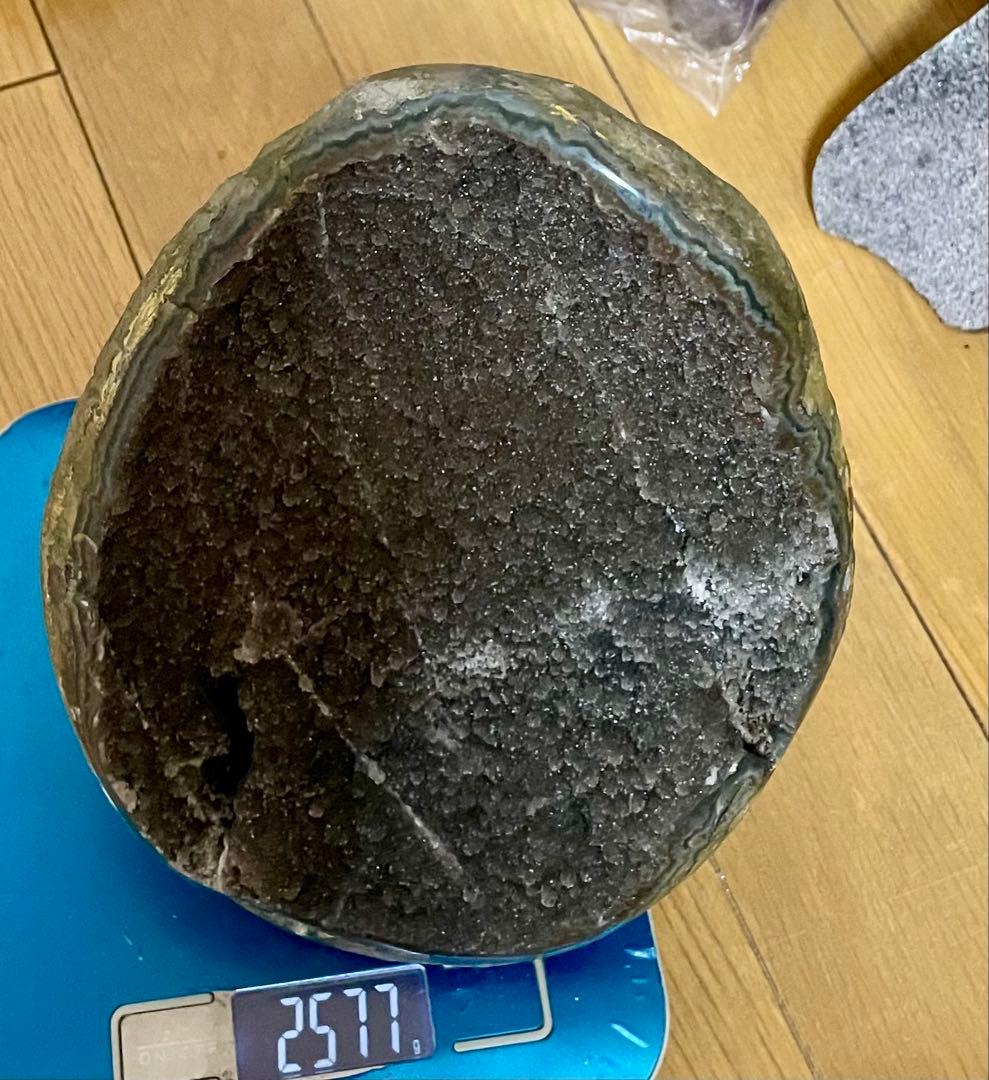 ドゥルージー水晶 ドーム シュガー クリスタル グリーンアメジスト 約2.5キロ