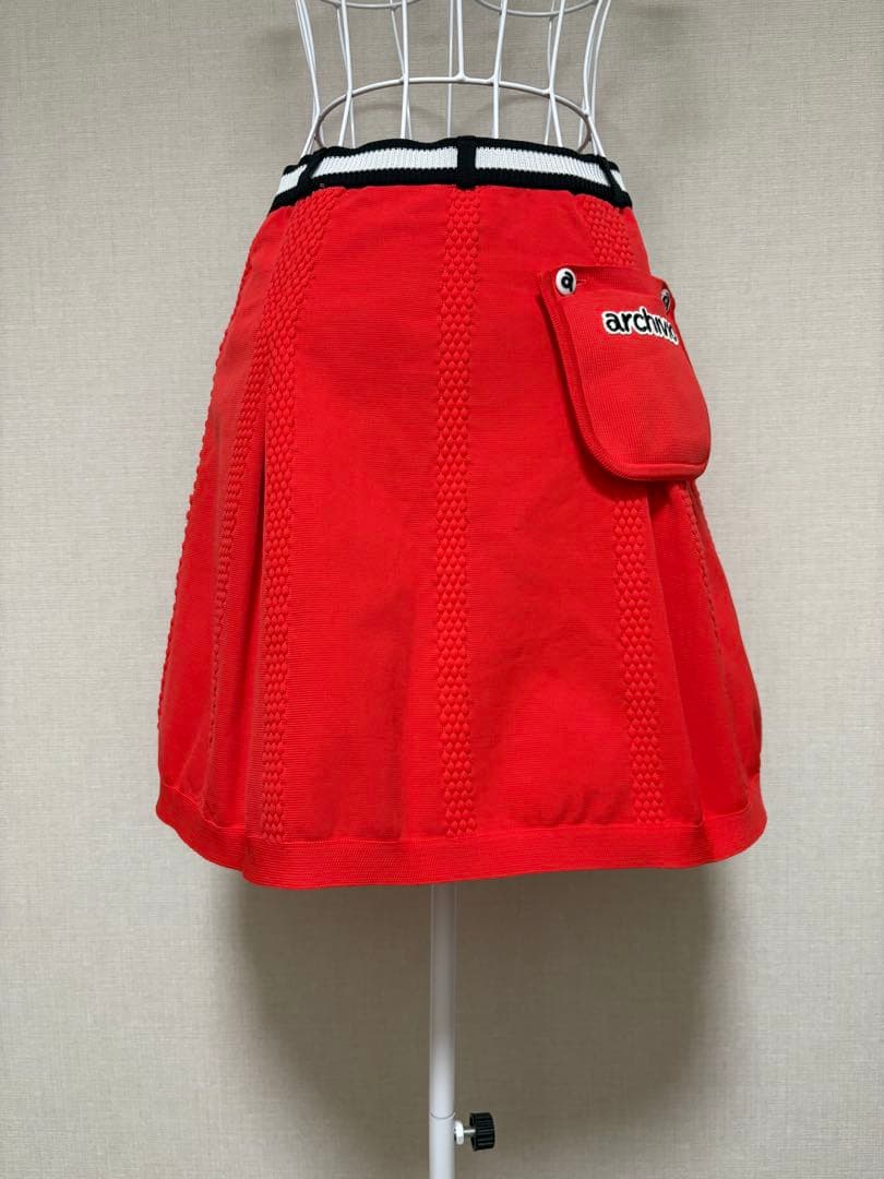 値下げ❣️美品❣️ARCHIVIOアルチビオゴルフスカートポケット付きレッド36