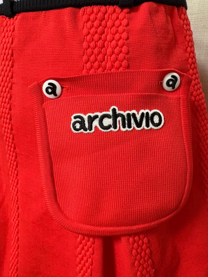 値下げ❣️美品❣️ARCHIVIOアルチビオゴルフスカートポケット付きレッド36