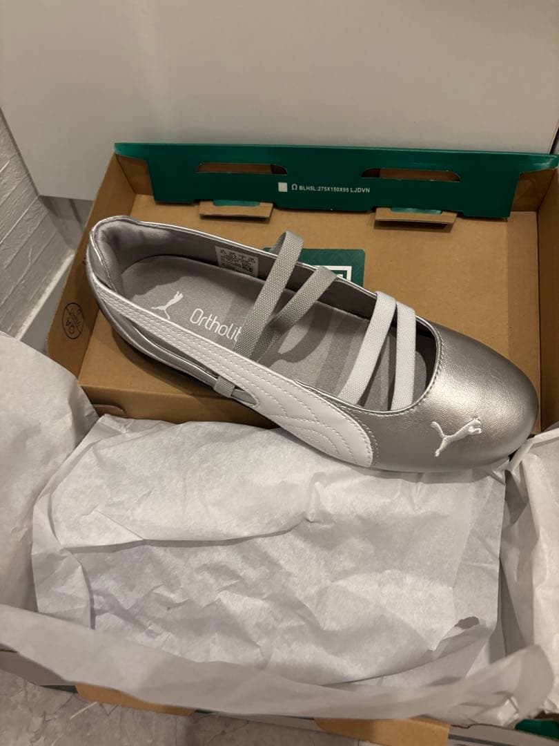 PUMA スピードキャット バレエ メタリック スニーカー 23.5cm