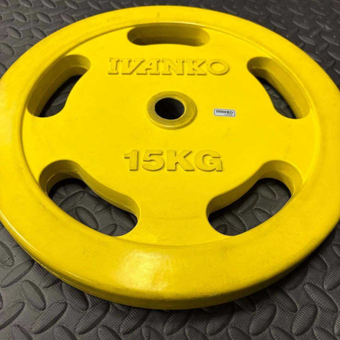 ivanko 15kg ラバープレート　穴径29ミリ　ホームジム　アイロテック