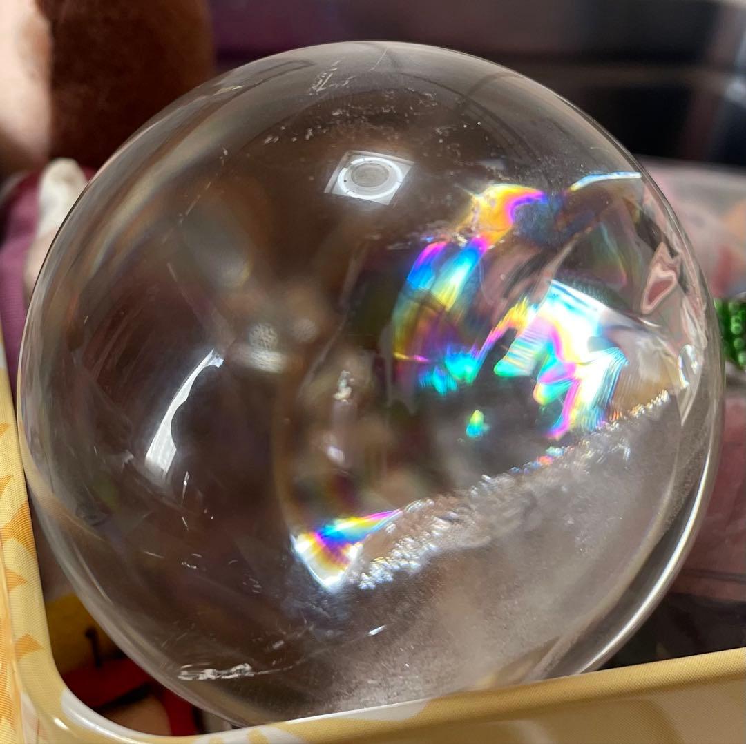まとめ購入アイリスクォーツ 虹入 クリスタル 水晶丸玉 レインボー 魔除 開運