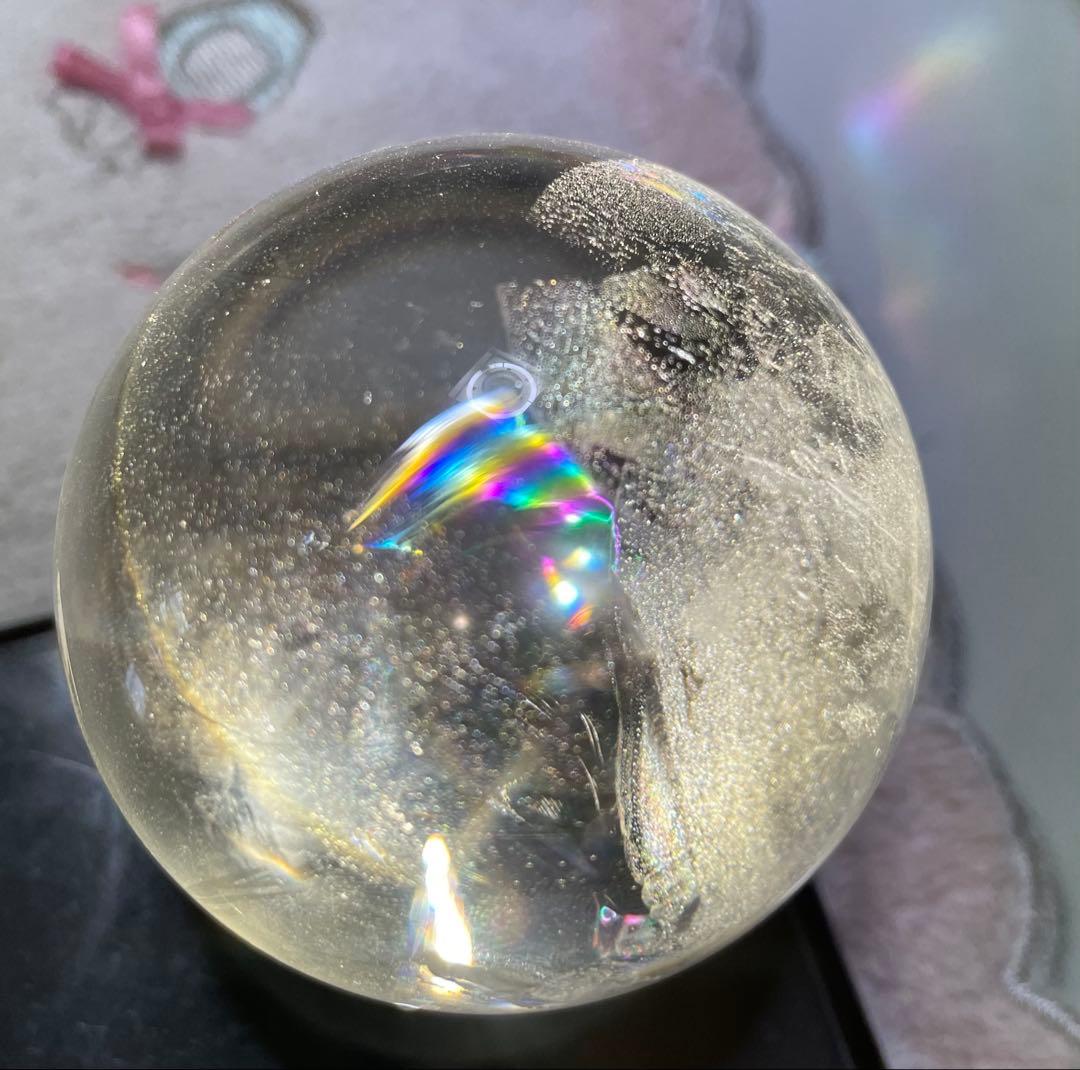 まとめ購入アイリスクォーツ 虹入 クリスタル 水晶丸玉 レインボー 魔除 開運