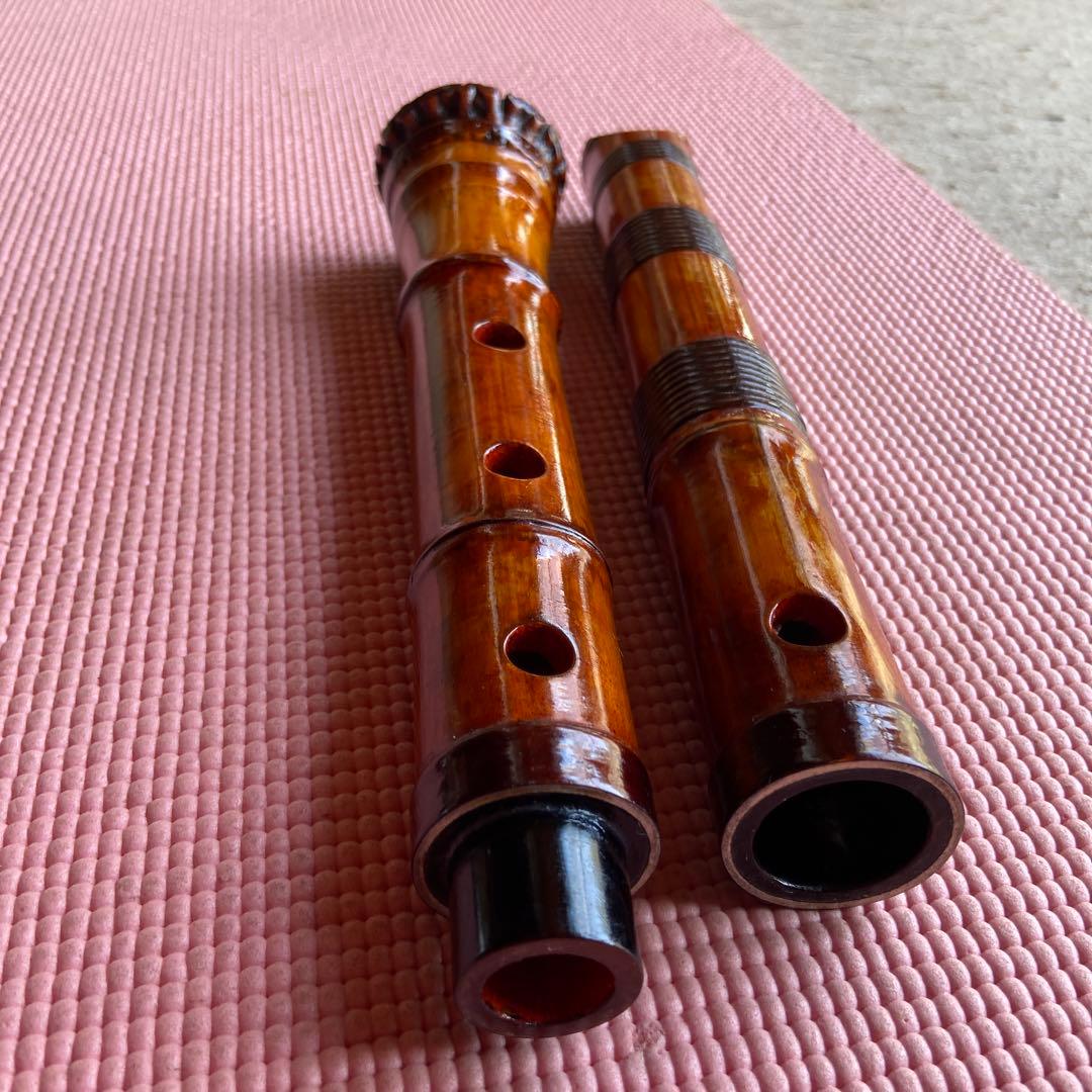 10Ｐ⭐️尺八　値下げ　真山銘　三印　唄口金巻き　一尺六寸管
