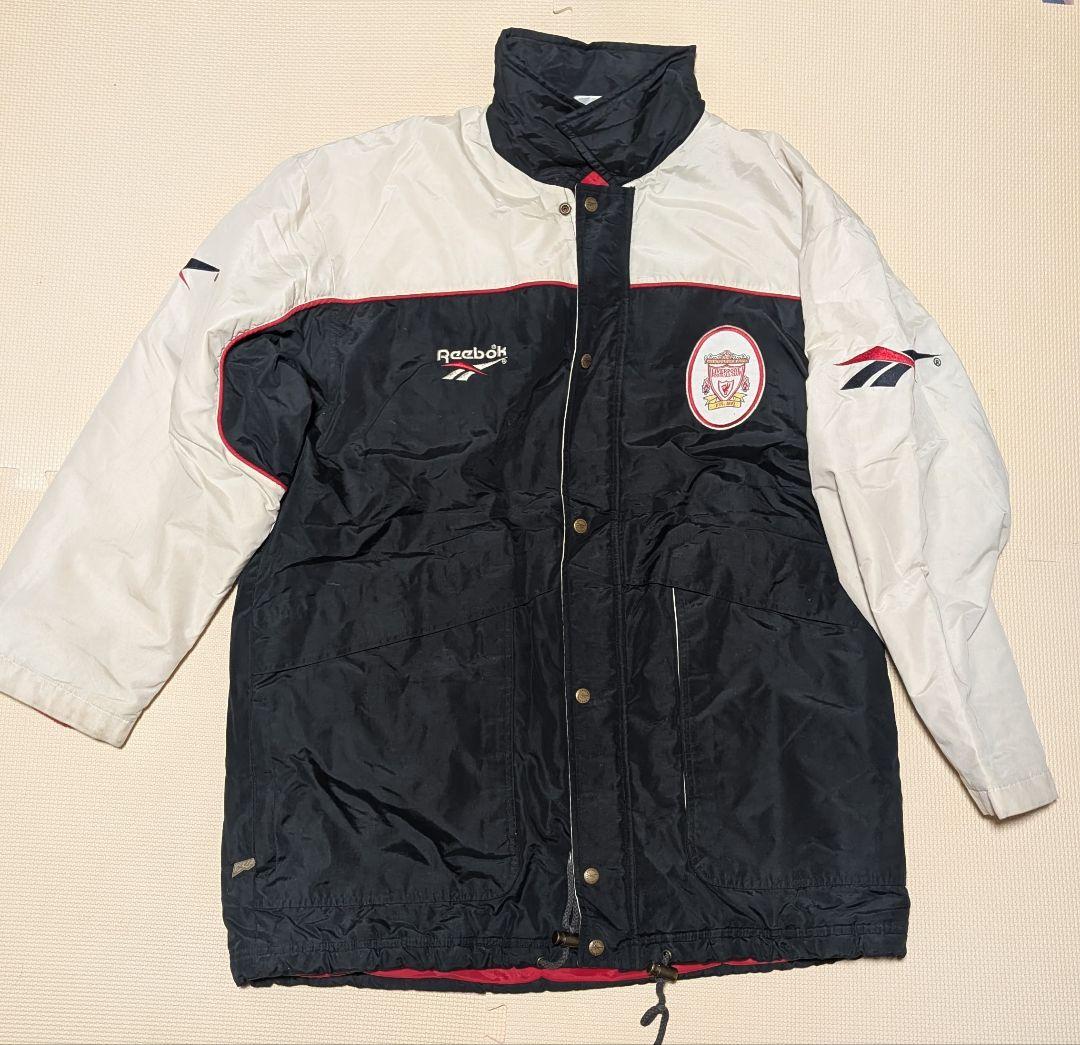 リヴァプール９０年代Reebok Carlsbergベンチコート（中古sizeＬ