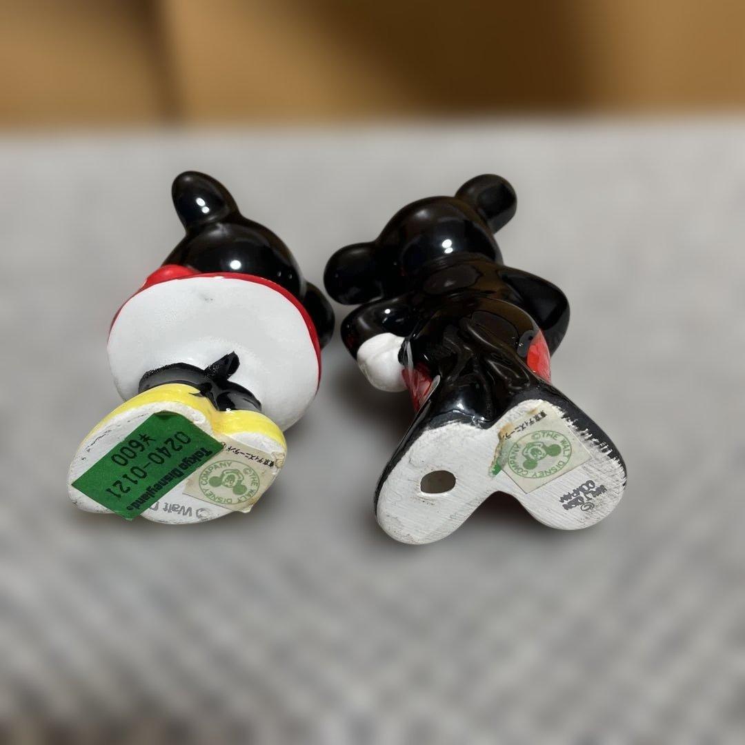 ミッキー ミニー 陶器フィギュアセット8体　【内オルゴール付きミニー1体】