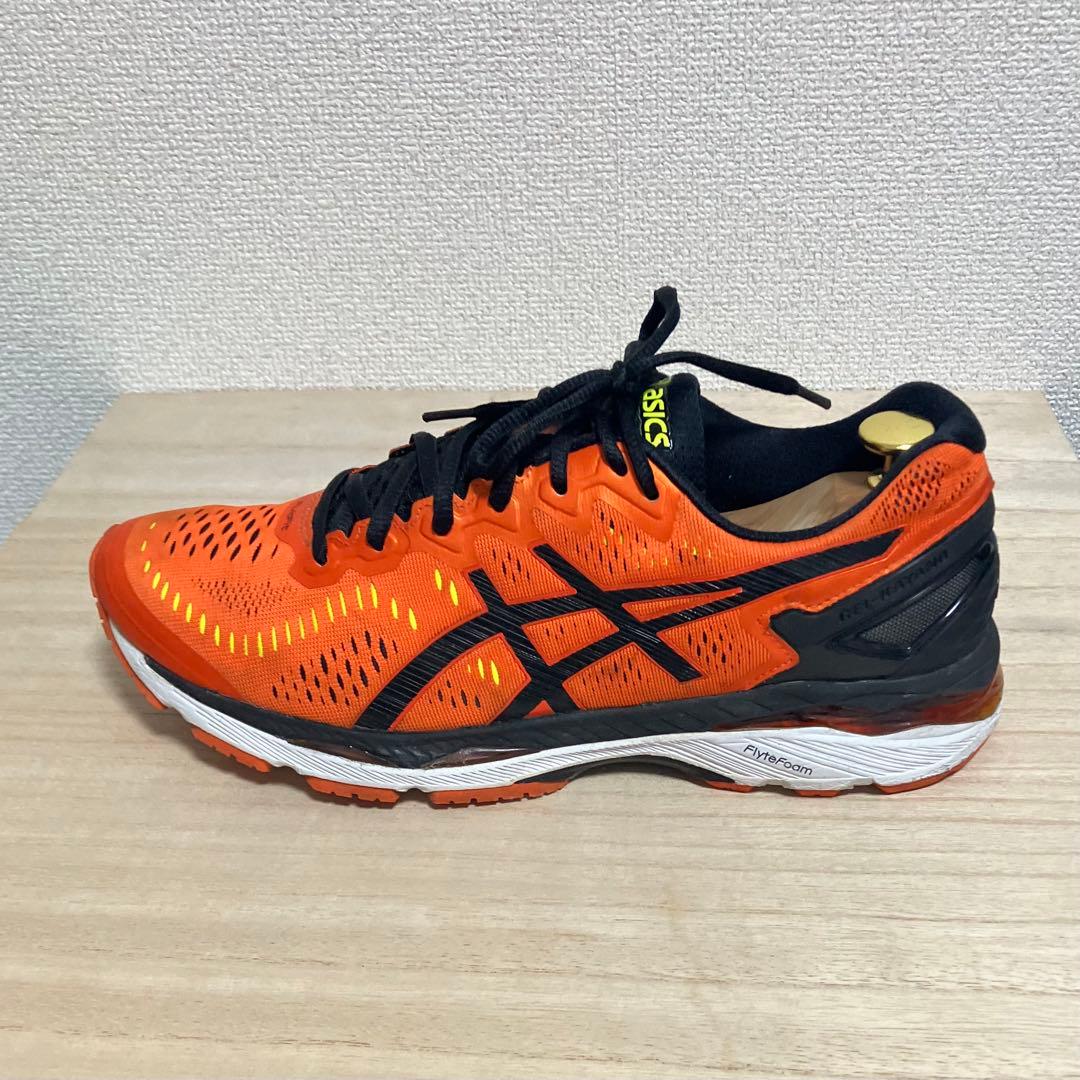美品 アシックス ASICS ゲルカヤノ オレンジ 27cm