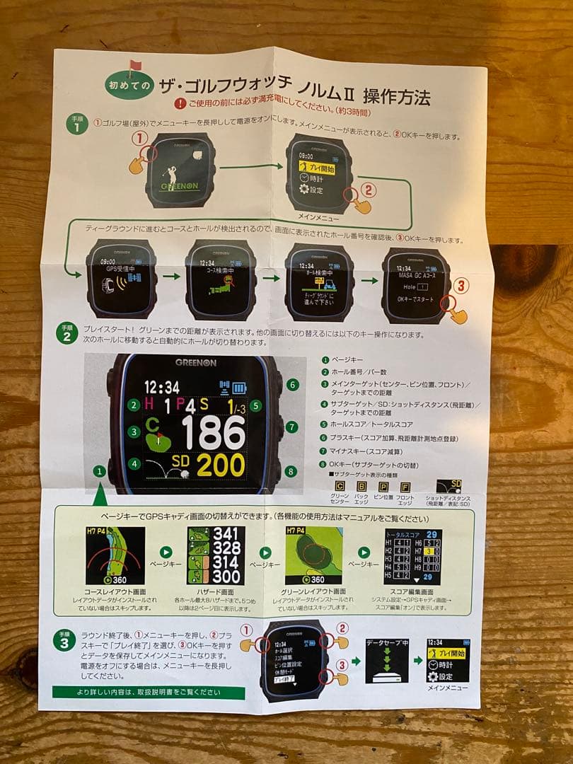 GREENON ゴルフウォッチ NORM II
