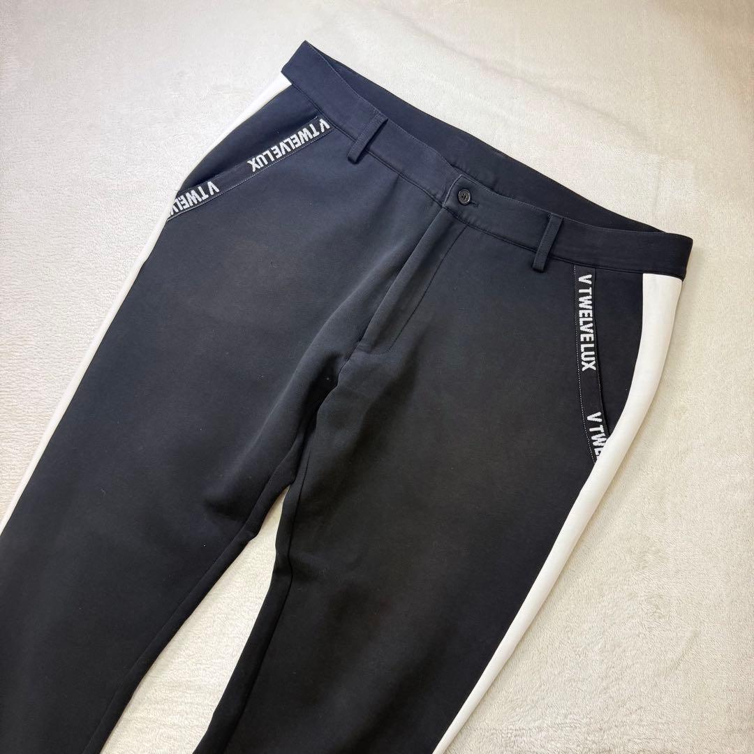 希少XXL V12 ヴィトゥエルブ ゴルフ スウェットパンツ 黒 定価2.8万