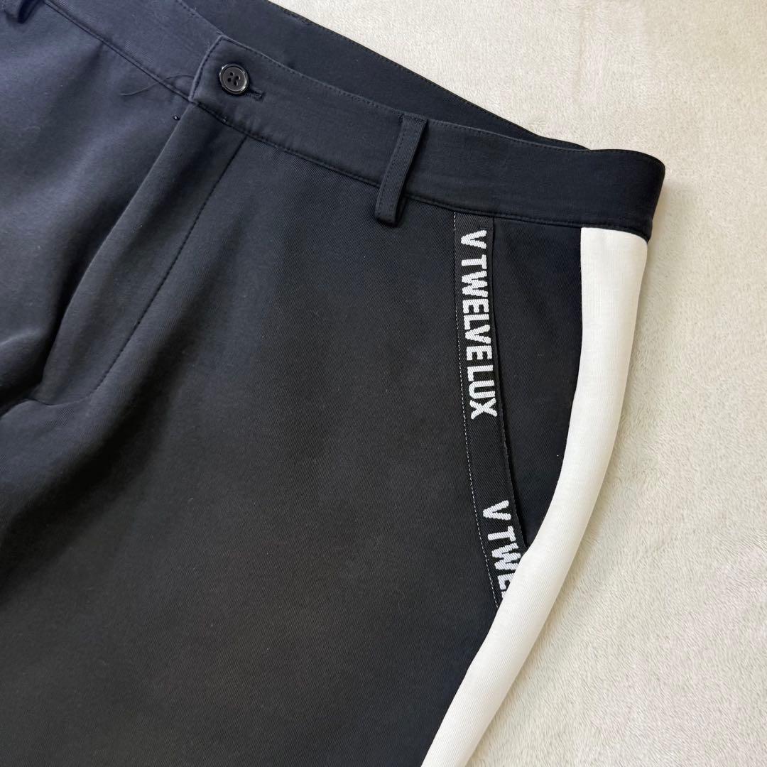 希少XXL V12 ヴィトゥエルブ ゴルフ スウェットパンツ 黒 定価2.8万