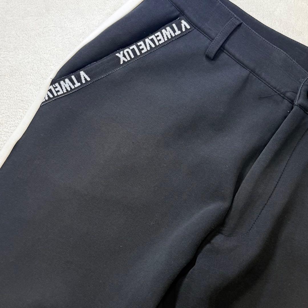 希少XXL V12 ヴィトゥエルブ ゴルフ スウェットパンツ 黒 定価2.8万