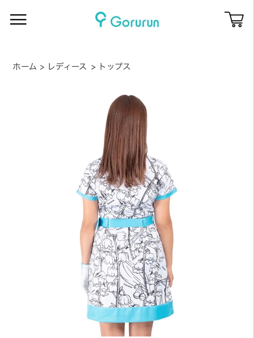 ゴルフウェア Gorurun 花柄ポロワンピース