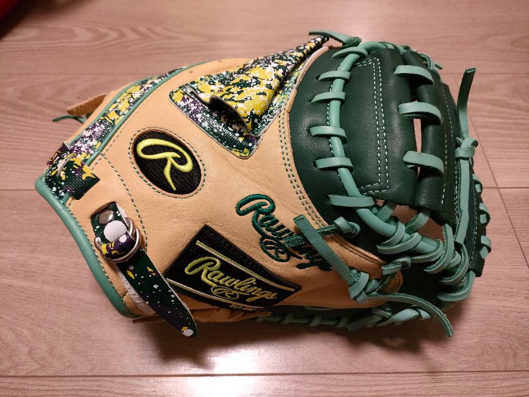 [美品]Rawlings 軟式グローブ キャッチャーミット 右投げ用