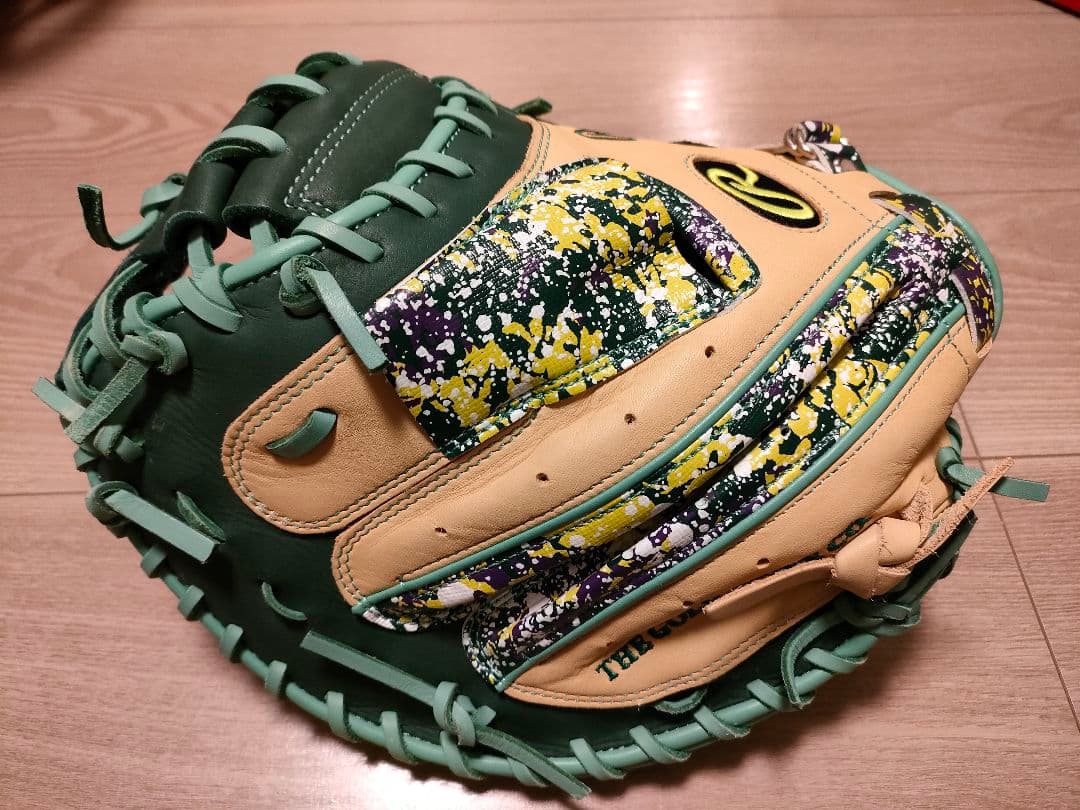 [美品]Rawlings 軟式グローブ キャッチャーミット 右投げ用