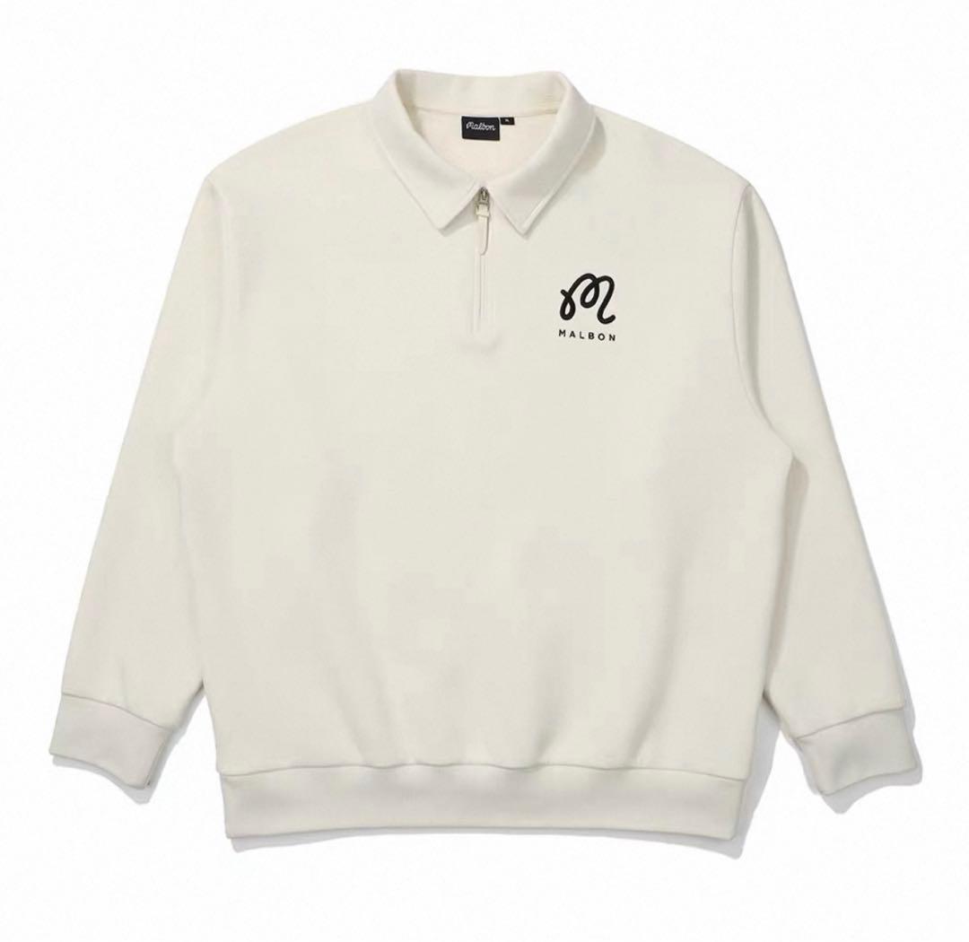 即日発送新品ゴルフ MALBON GOLF 長袖ハーフジップスウェット M