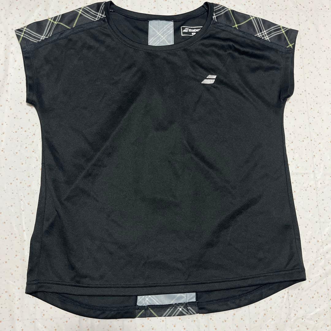 【美品】バボラ　テニスウェア　セットアップ　ブラック（レディースXL）