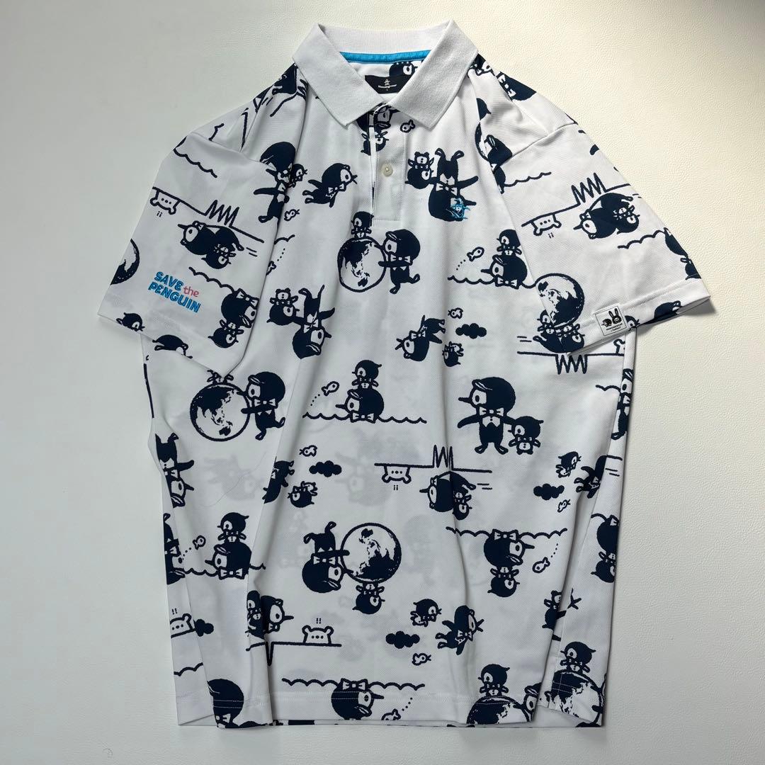 Munsing Wear ×TAROUT コラボ 総柄 ポロシャツメンズLサイズ