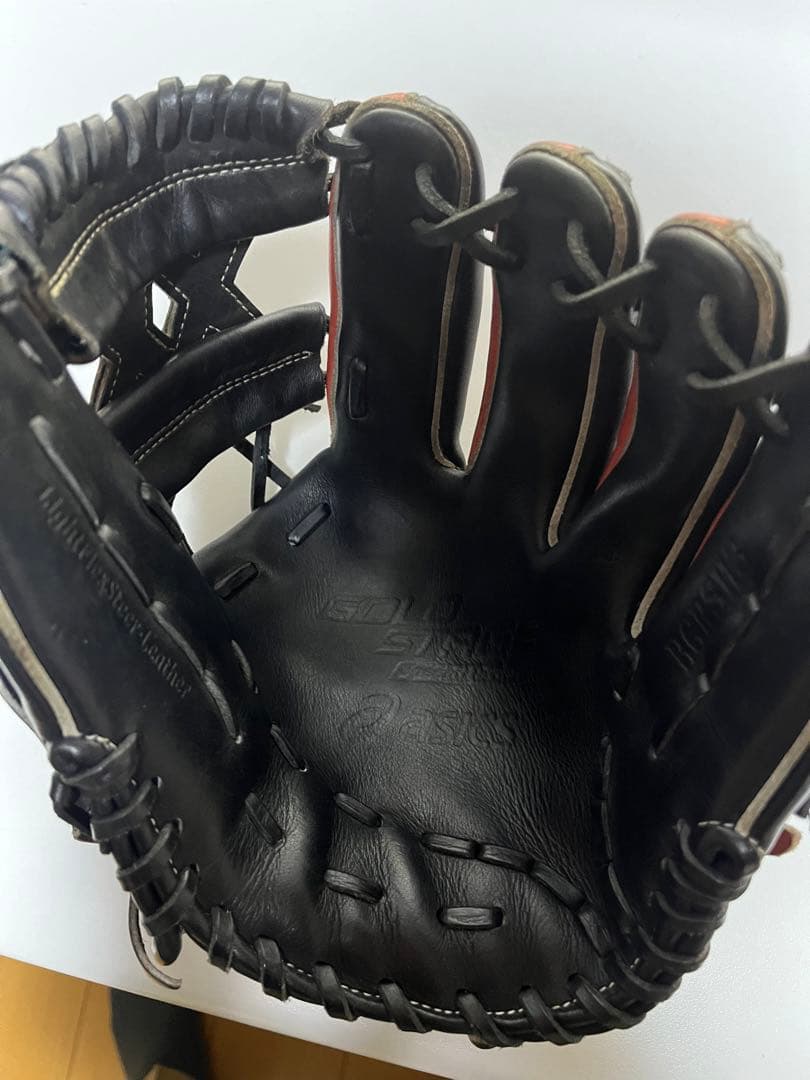アシックス ゴールドステージ スペシャルオーダー軟式 内野手用 中古品刺繍入