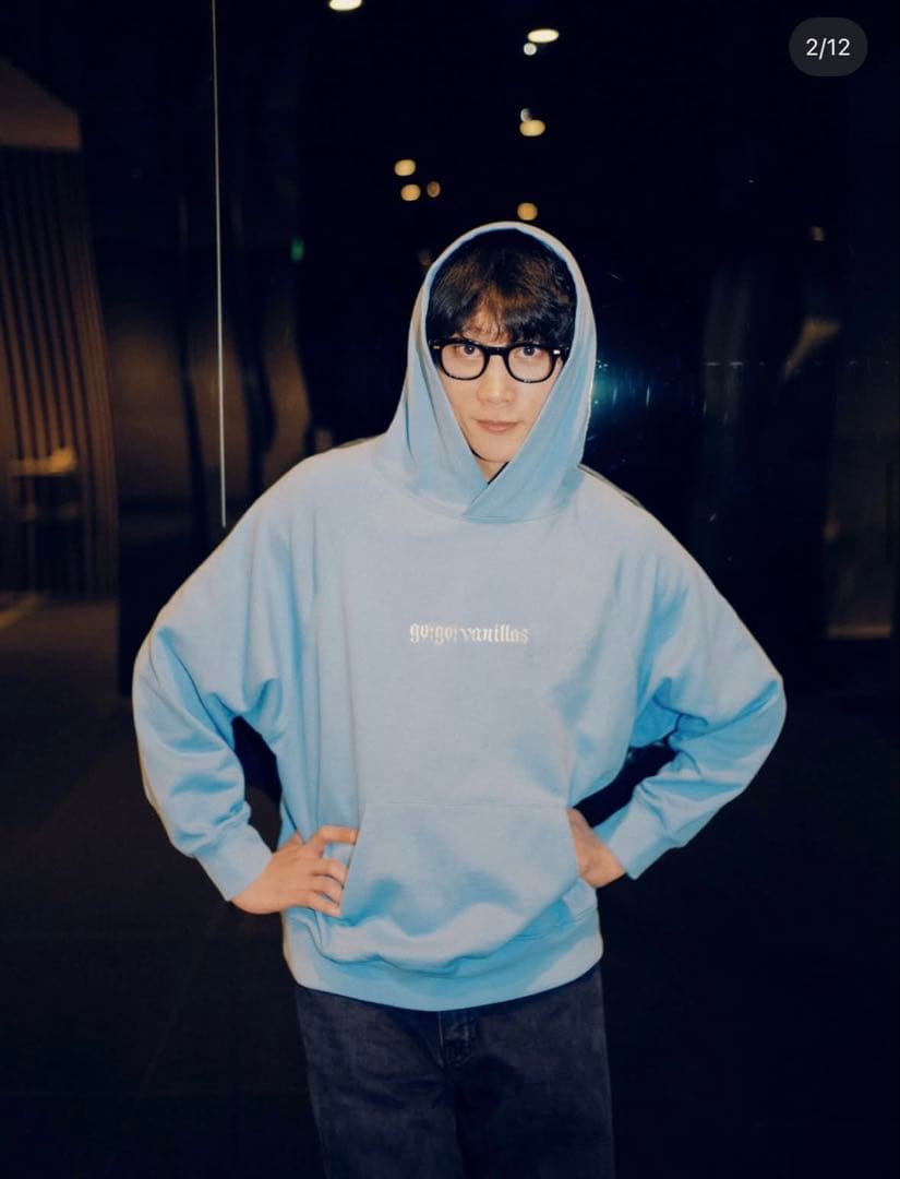 go!go!vanillas 刺繍LOGO HOODIE