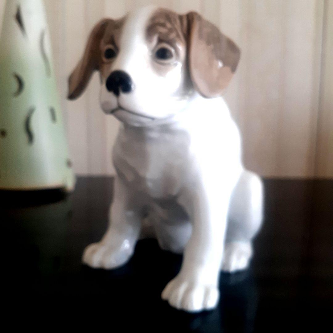 骨董品 犬の陶器置物 白茶