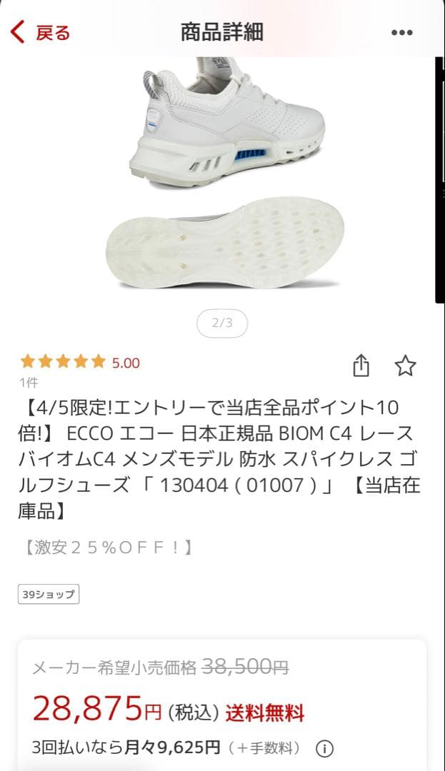 エコーシューズ24センチ