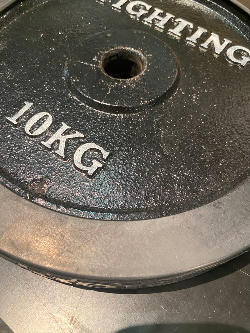 サ*ー様 FIGHTING 10KG ウェイトプレート 2枚セット
