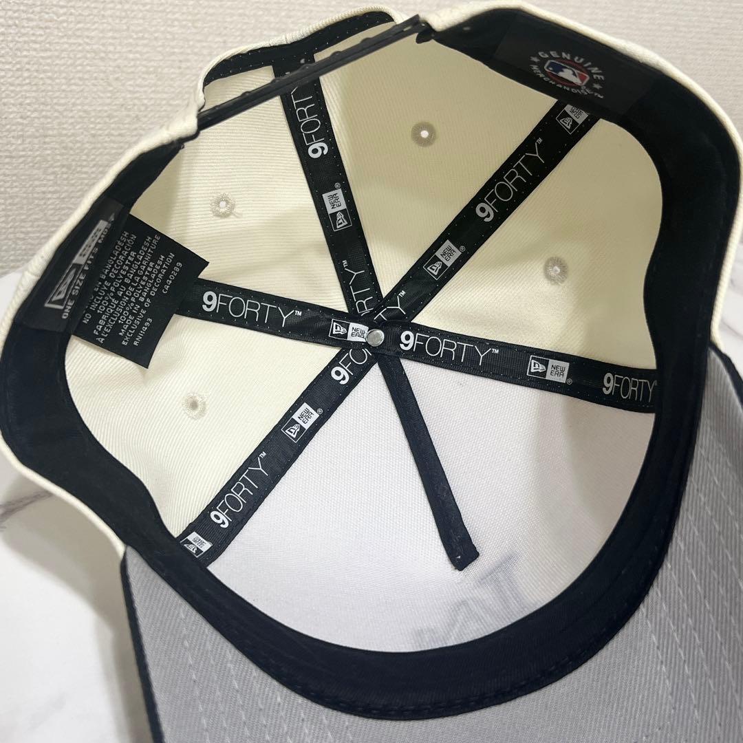 New Era 9FORTY LAキャップ ホワイト/ブラック