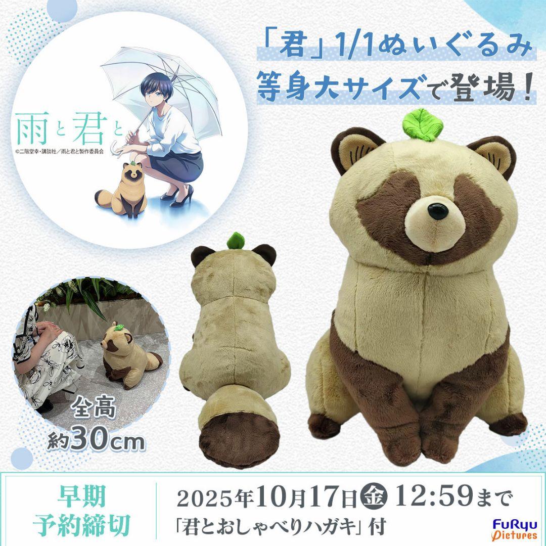 雨と君と　君1/1ぬいぐるみ　等身大サイズ　特典　君とおしゃべりハガキ