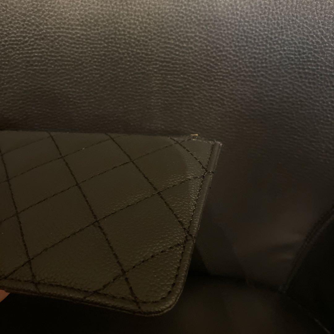 ブラックレザーキルティング フラグメントケース✨