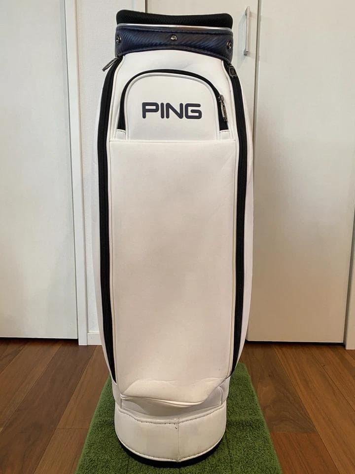 Pingピンカーステン　ネイビー/ホワイト カートバッグ ゴルフ　キャディバッグ