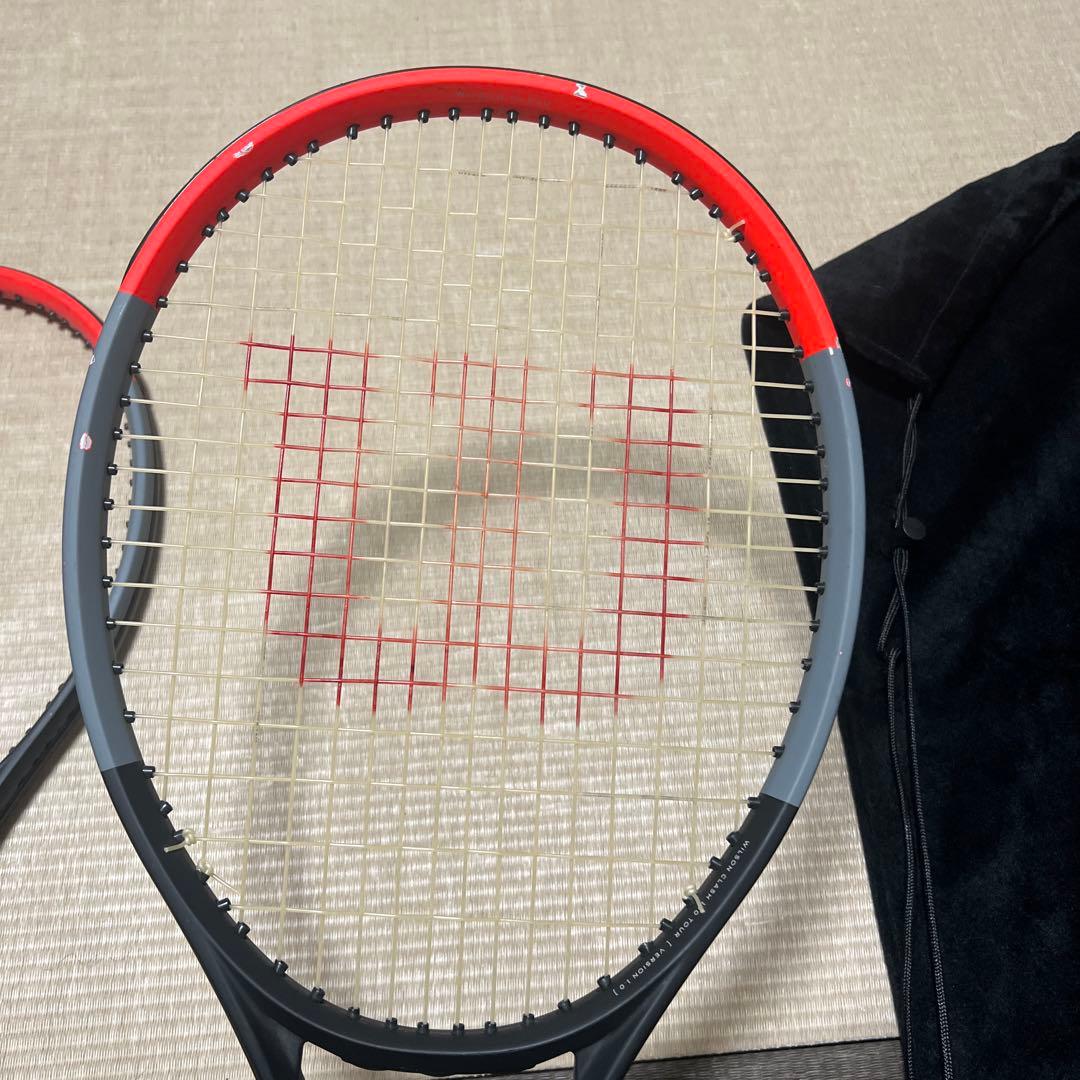 Wilson CLASH 100 TOUR ラケット2本とケース
