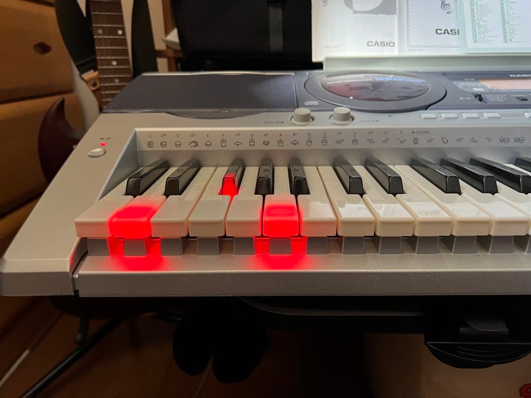 【動作良好 スタンド取説 付】カシオ 電子ピアノ LK-88CD