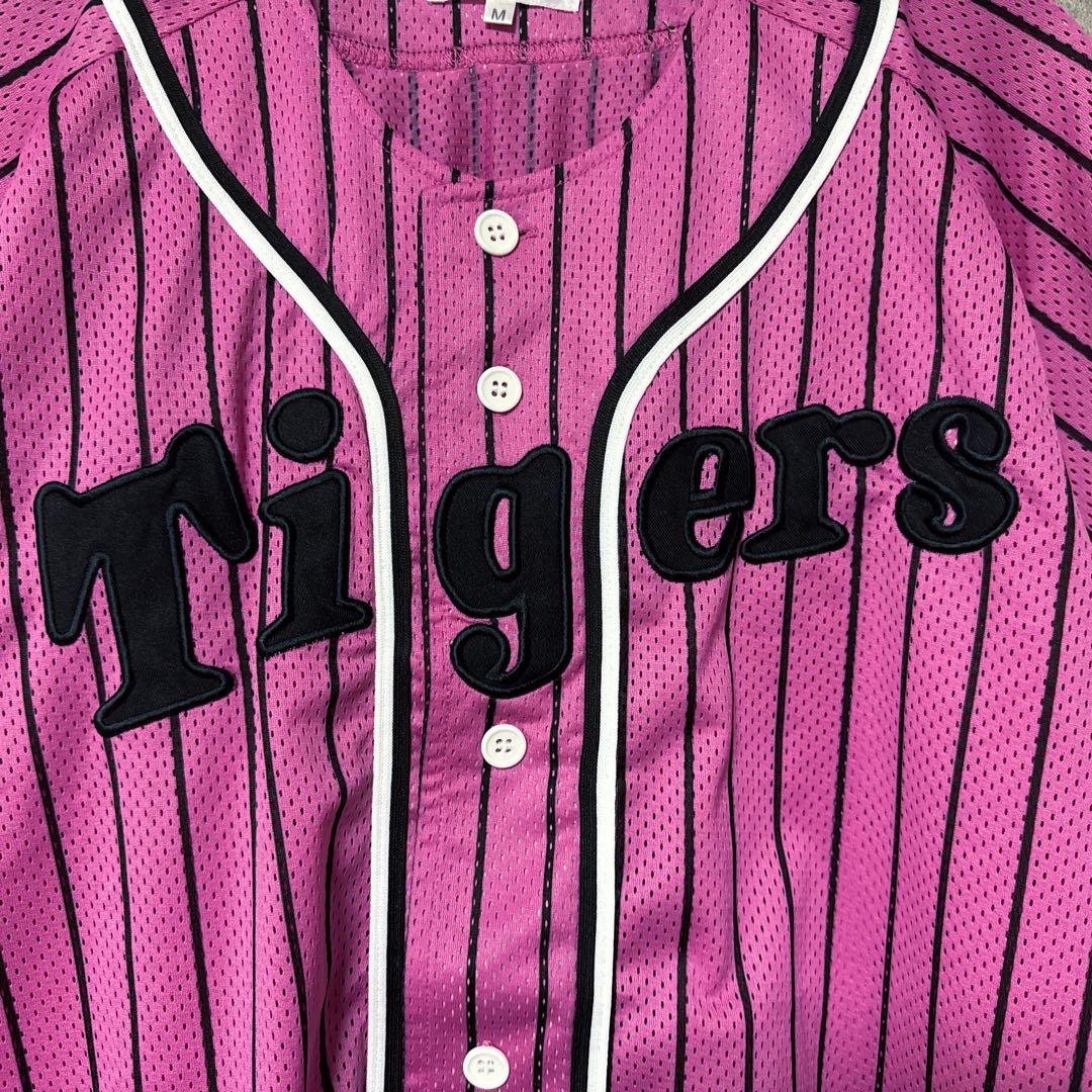 阪神 タイガース 刺繍 ロゴ ピンク ユニフォーム M 人気 サイズ NPB