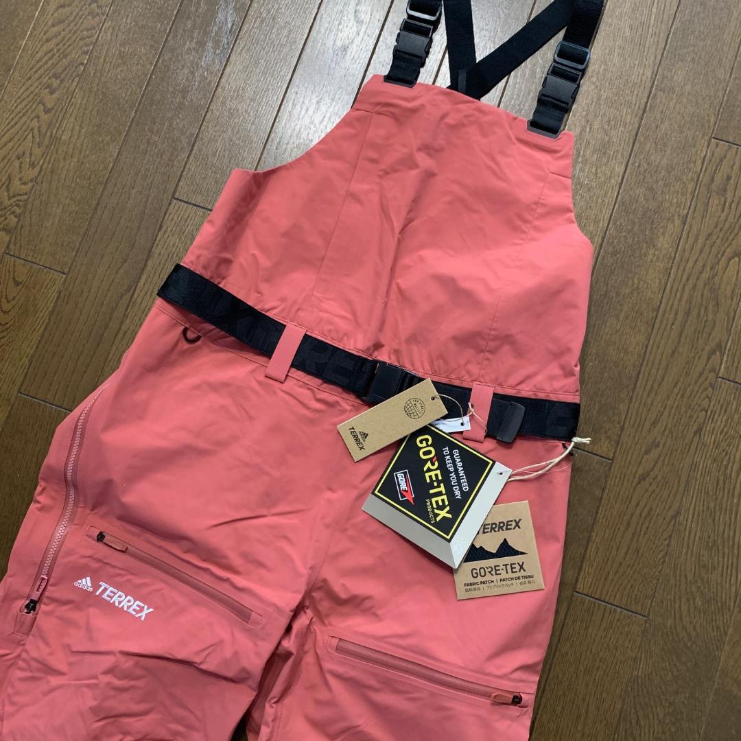 限定価格　アディダス　ビブパンツ　ゴアテックス　ピンク系　レディースXL