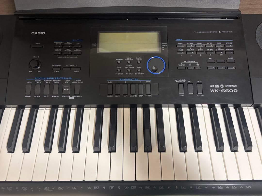 CASIO WK-6600 76鍵盤 電子キーボード スタンド・ペダル付