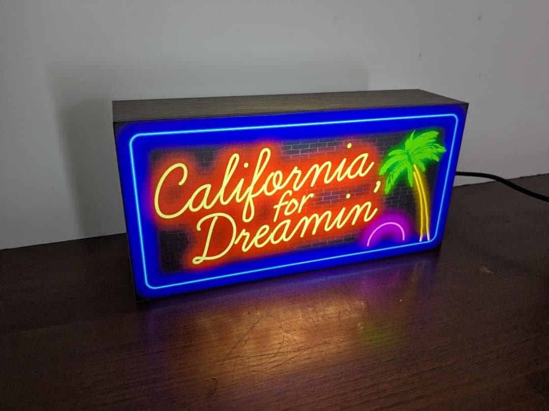 アメリカン カリフォルニア ドリーミン サイン 看板 置物 雑貨 ライトBOX