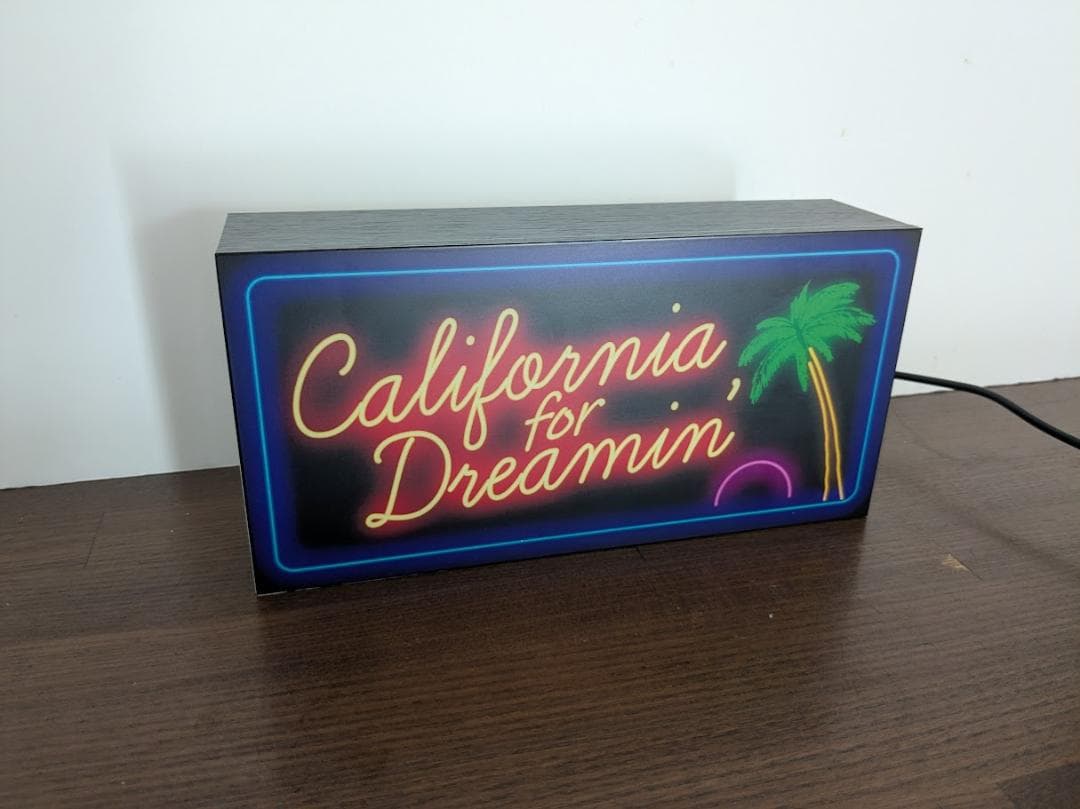 アメリカン カリフォルニア ドリーミン サイン 看板 置物 雑貨 ライトBOX