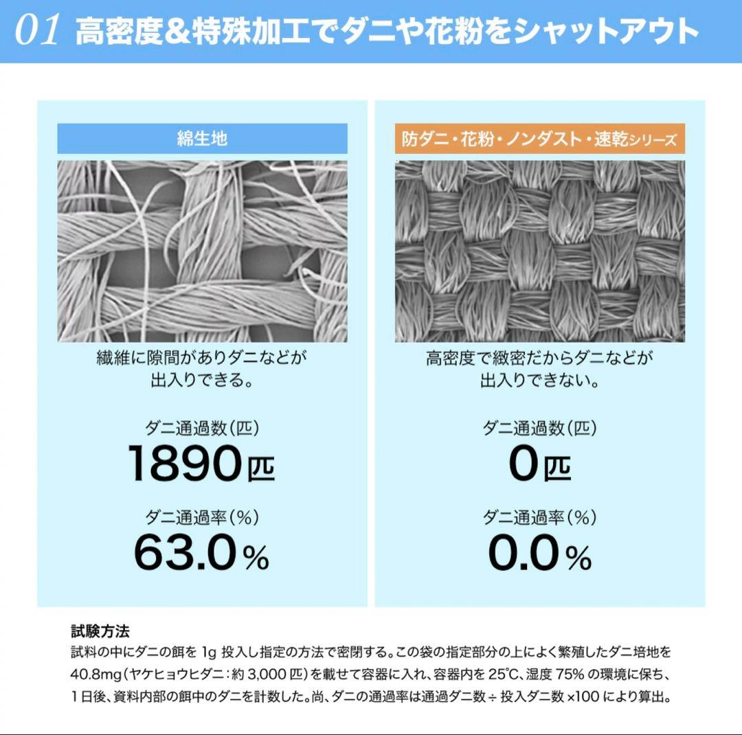 新品 TEIJIN 防ダニ ホコリ ノンダスト 敷布団カバー シングル